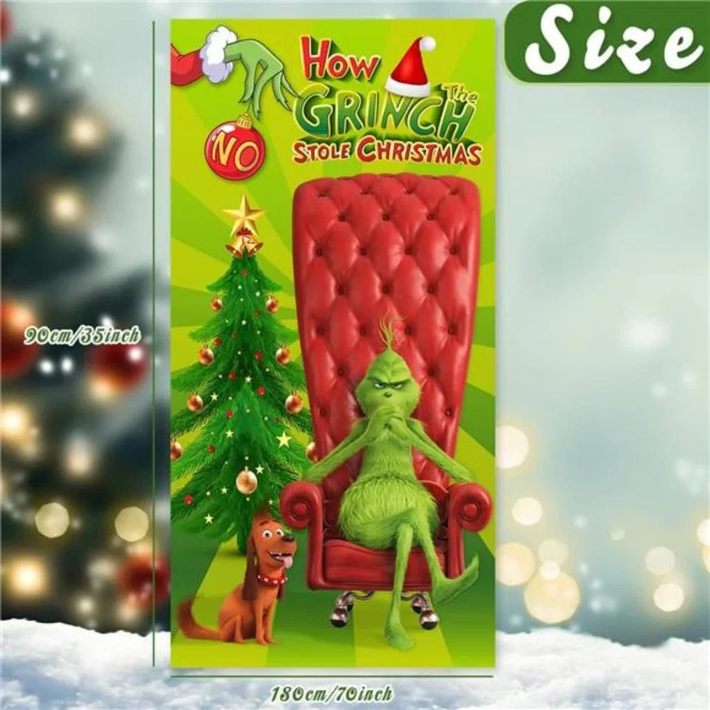 Christmas Door Cover Decorations ,Grinch‎ Christmas Decorations The Grinch Door